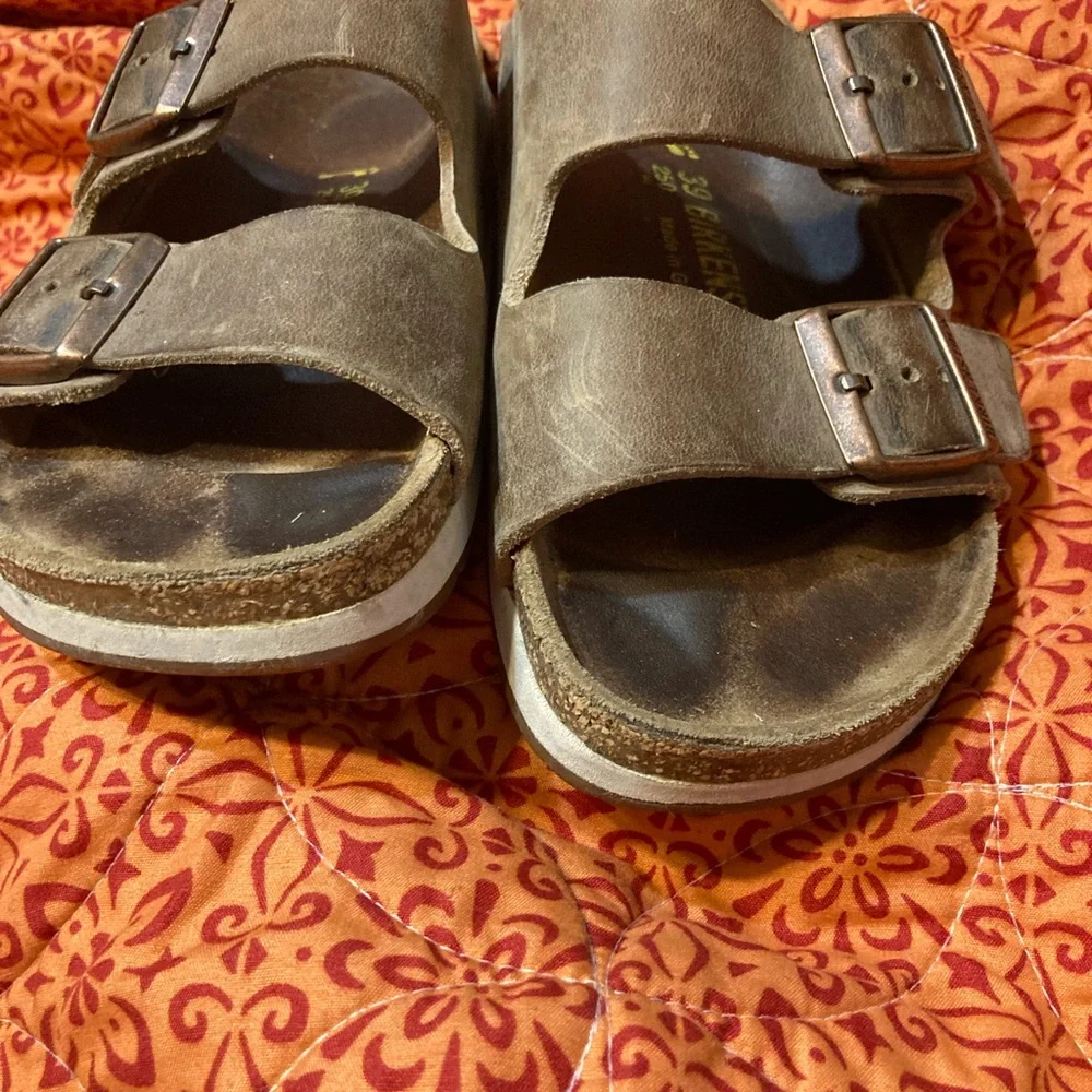 Birkenstock Tan Leather Sandals - Picture 6 of 10